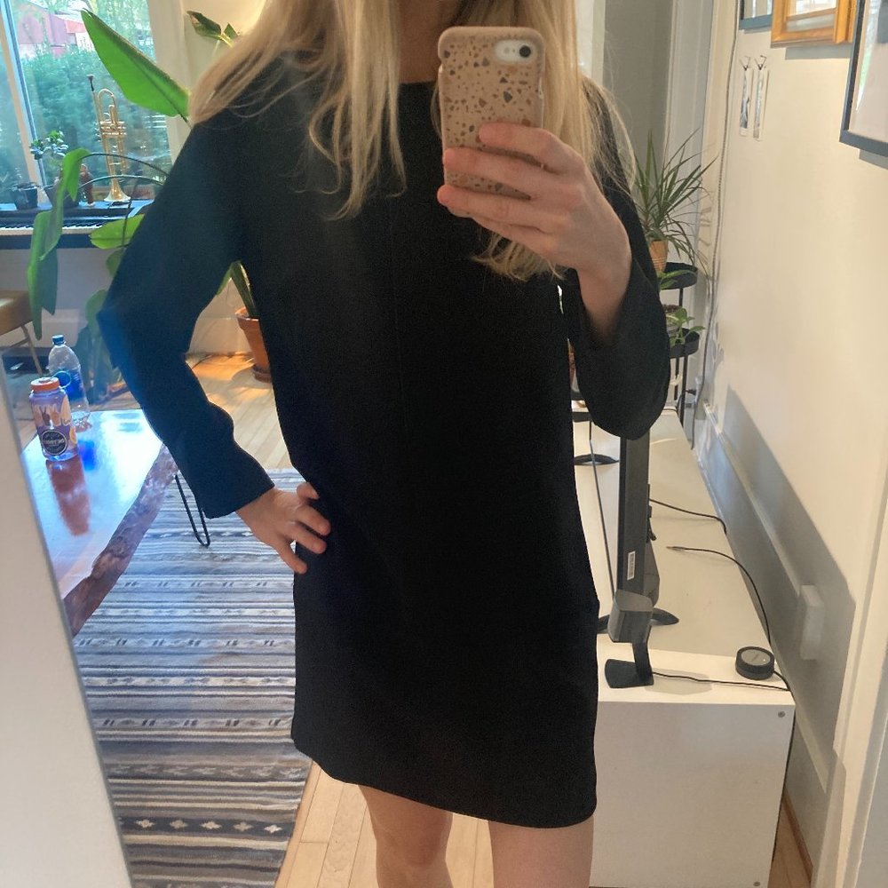 MANGO long sleeve shift dress